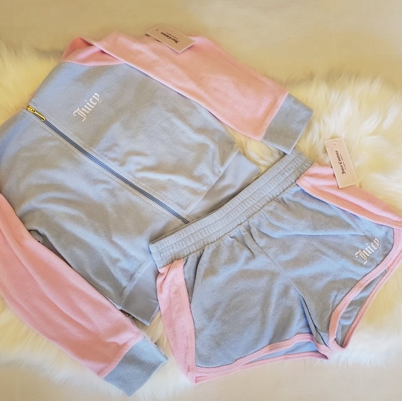Juicy Couture Pants - Juicy Couture Terry Cloth Tracksuit Short & Jacket